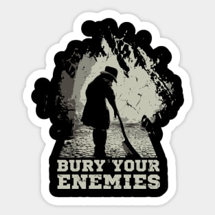 Bury Your Enemies // Vintage Scary Night Sticker